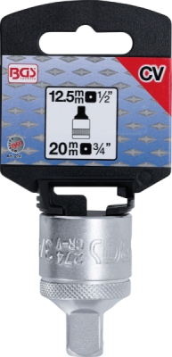 BGS 274, Nástrčný ořech | vnitřní čtyřhran 20 mm (3/4") - vnější čtyřhran 12,5 mm (1/2")