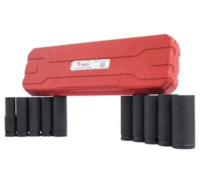Redats 04-03-01, Dlouhé nástrčné hlavice (ořechy) 1/2", 78mm, sada 10 ks