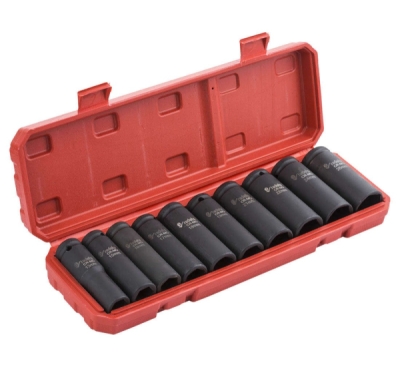 Redats 04-03-01, Dlouhé nástrčné hlavice (ořechy) 1/2", 78mm, sada 10 ks