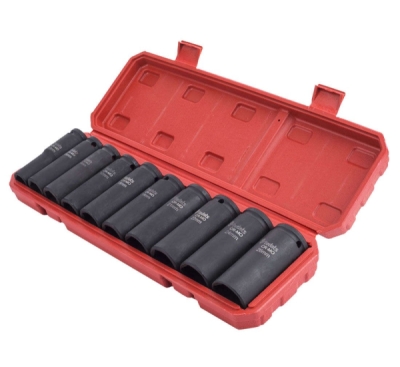 Redats 04-03-01, Dlouhé nástrčné hlavice (ořechy) 1/2", 78mm, sada 10 ks