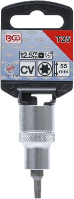 BGS 4370, Nástrčná hlavice | 12,5 mm (1/2") | T-profil (pro Torx) T25