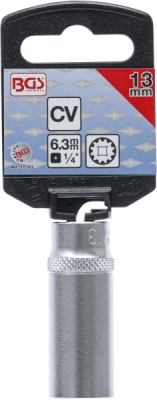 BGS 10163, Nástrčná hlavice Gear Lock, prodloužená | 6,3 mm (1/4") | 13 mm