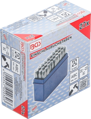 BGS 2030, Razicí matrice, abeceda | 3 mm