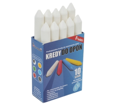 Redats 04-03-12, Voděodolné křídy na pneumatiky bílé, sada 10 ks REDATS PREMIUM