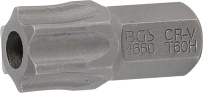 BGS 4660, Bit | Délka 30 mm | pohon vnější šestihran 10 mm (3/8") | T-profil (pro Torx) s otvorem T60