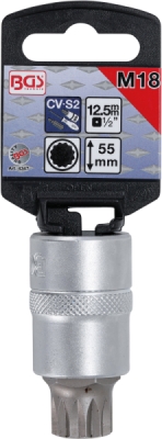 BGS 4347, Nástrčná hlavice | 12,5 mm (1/2") | vnitřní tisícihran (pro XZN) M18