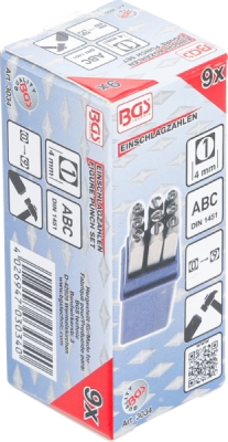 BGS 3034, Razicí matrice, čísla | 4 mm