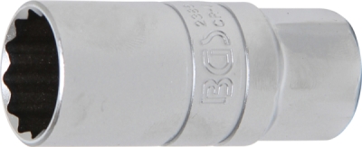 BGS 2386, Nástrčná hlavice na zapalovací svíčky s přídržnou gumou, dvanáctihranná | 12,5 mm (1/2") | 21 mm