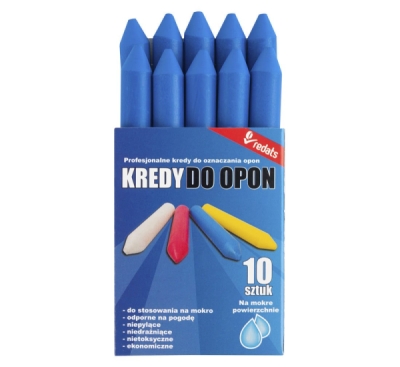 Redats 04-03-16, Voděodolné křídy na pneumatiky modré, sada 10 ks REDATS PREMIUM