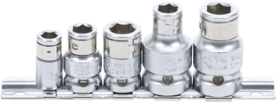 BGS 70103, Sada bitových adaptérů s koulí | 6,3 mm (1/4") / 10 mm (3/8") / 12,5 mm (1/2") | 5dílná