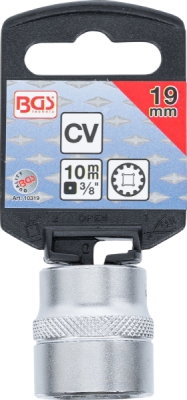 BGS 10319, Nástrčná hlavice Gear Lock | 10 mm (3/8") | 19 mm