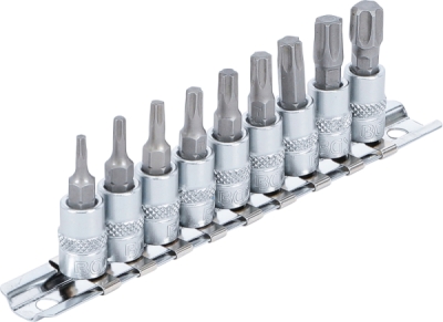 BGS 2164, Sada nástrčných hlavic | 6,3 mm (1/4") | T-profil (pro Torx) T10 - T50 | 9dílná