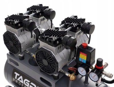 Tagred TA3385, Bezolejový kompresor s odlučovačem 50l, 230V, 4 písty, 2x1500W | 10 BAR