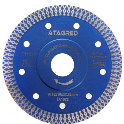 Tagred TA1022, Diamantový kotouč na řezání kamene, kameniny, dlaždic a keramiky | 115x22,23mm