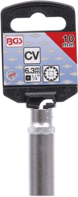 BGS 10160, Nástrčná hlavice Gear Lock, prodloužená | 6,3 mm (1/4") | 10 mm