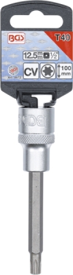 BGS 4472, Nástrčná hlavice | délka 100 mm | 12,5 mm (1/2") | T-profil (pro Torx) T40