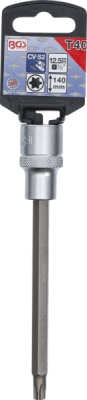BGS 5184-T40, Nástrčná hlavice | délka 140 mm | 12,5 mm (1/2") | T-profil (pro Torx) T40