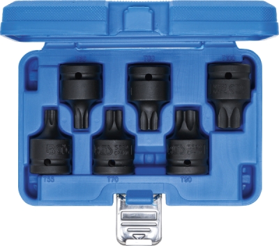 BGS 5055, Sada silových nástrčných hlavic | 20 mm (3/4") | T-profil (pro Torx) T55 - T100 | 6dílná