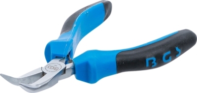 BGS 383, Špičaté kleště na elektroniku | zahnuté | s pružinou | 138 mm