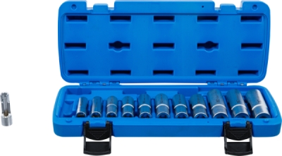 BGS 70988, Sada speciálních nástrčných hlavic, drážkované | 10 mm (3/8") | 8 - 19 mm | 12dílná