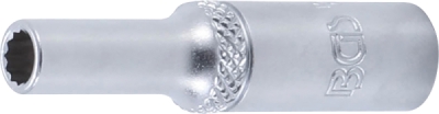BGS 10704, Nástrčná hlavice, dvanáctihranná, prodloužená | 6,3 mm (1/4") | 5 mm