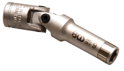 BGS 2981, Sada kloubových šestihranných hlavic na žhavicí svíčky | 10 mm (3/8") | 9 mm