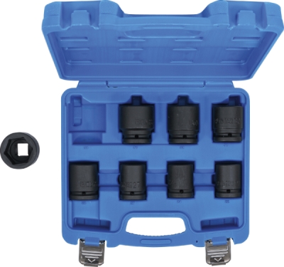 BGS 5240, Sada silových nástrčných šestihranných hlavic | 20 mm (3/4") | 22 - 38 mm | 8dílná