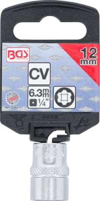 BGS 2352, Nástrčná hlavice Super Lock | 6,3 mm (1/4") | 12 mm