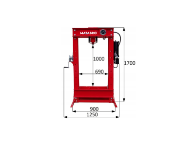 Matabro MB-P50TAH, Hydraulický lis 50 t - hydraulicko-pneumatická pumpa