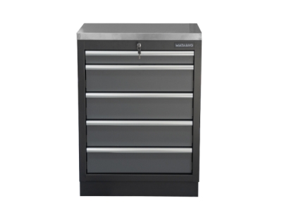 Matabro SET-CA01061, Dílenská skříňka s nerezovou pracovní deskou | 5 šuplíků | 680x465x950 mm
