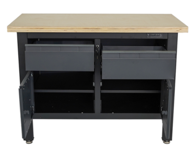 Matabro MB-TSK5422-L, Pracovní dílenský stůl | 2 zásuvky | 2 skříňky | 1200 x 600 x 860 - 900 mm