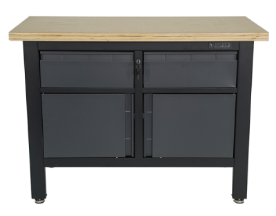 Matabro MB-TSK5422-L, Pracovní dílenský stůl | 2 zásuvky | 2 skříňky | 1200 x 600 x 860 - 900 mm