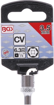 BGS 2473, Nástrčná hlavice šestihranná | 6,3 mm (1/4") | 3,5 mm