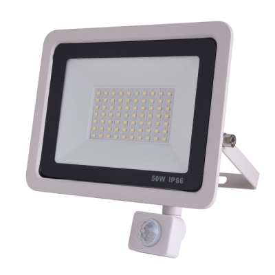 LED reflektor 50W bílá studená CCD PIR