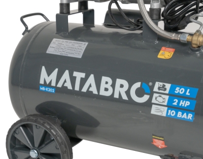 AKČNÍ SET SETMB-K202, Bezolejový kompresor 50l, 230V, 2 písty s příslušenstvím | 2000W | Matabro