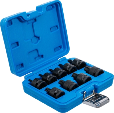 BGS 5486, Sada silových nástrčných hlavic | 12,5 mm (1/2") | T-profil (pro Torx) T20 - T70 | 9dílná