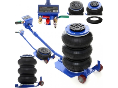 Tagred SET-ZVE16, Akční set pneumatický měchový zvedák 3,5 t s 3t podpěrami MB-JS3T | max. zdvih 40 cm, min. výška 13,5 cm