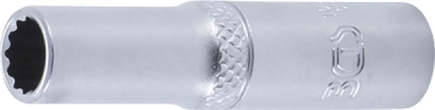 BGS 10707, Nástrčná hlavice, dvanáctihranná, prodloužená | 6,3 mm (1/4") | 7 mm