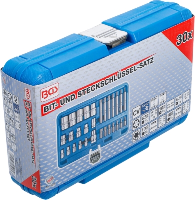 BGS 5025, Sada bitů a nástrčných klíčů | E-profil / T-profil (pro Torx) | 30dílná