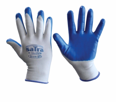 Asta S-GLOV9, Pracovní rukavice nylon/nitril, vel. 9, 12ks
