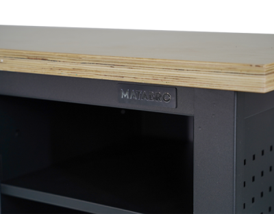 Matabro MB-TSK5410-L, Pracovní dílenský stůl | 1 skříňka | 1 police | 1200 x 600 x 860 - 900 mm