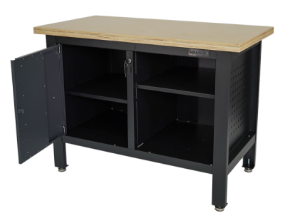 Matabro MB-TSK5410-L, Pracovní dílenský stůl | 1 skříňka | 1 police | 1200 x 600 x 860 - 900 mm