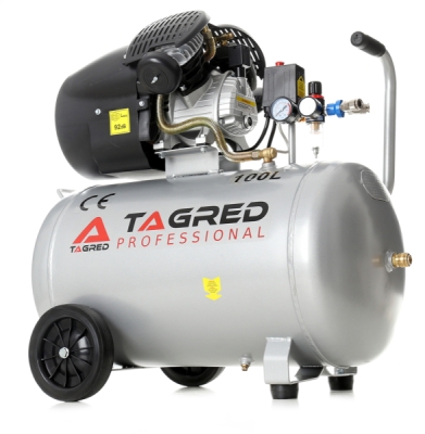 kompresor TAGRED 100L  TA361 230V 2-tłokowy (olejowy) z seperatorem