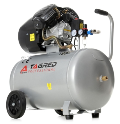 kompresor TAGRED 100L  TA361 230V 2-tłokowy (olejowy) z seperatorem
