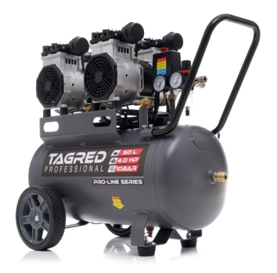 Tagred TA3386, Bezolejový kompresor s odlučovačem 50l, 230V, 4 písty, 4000W | 10 BAR