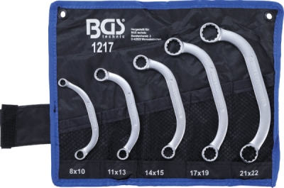 BGS 1217, Sada klíčů pro startéry a bloky | 8 x 10 - 21 x 22 mm | 5dílná
