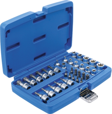 BGS 5021, Sada bitů a nástrčných hlavic | 10 mm (3/8") | T-profil (pro Torx) | 34dílná