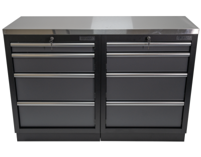 AKČNÍ SET Dílenské skříňky MB-TGC1304 s nerezovou pracovní deskou MB-TGW53S