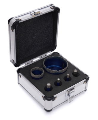 Korunkové diamantové vrtáky do keramiky či kamenu, 6 - 68 mm, M14, sada 6 ks, Tagred TA4085