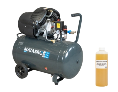 Matabro MB-K108, Olejový kompresor 100l, 230V s odlučovačem | 3500W